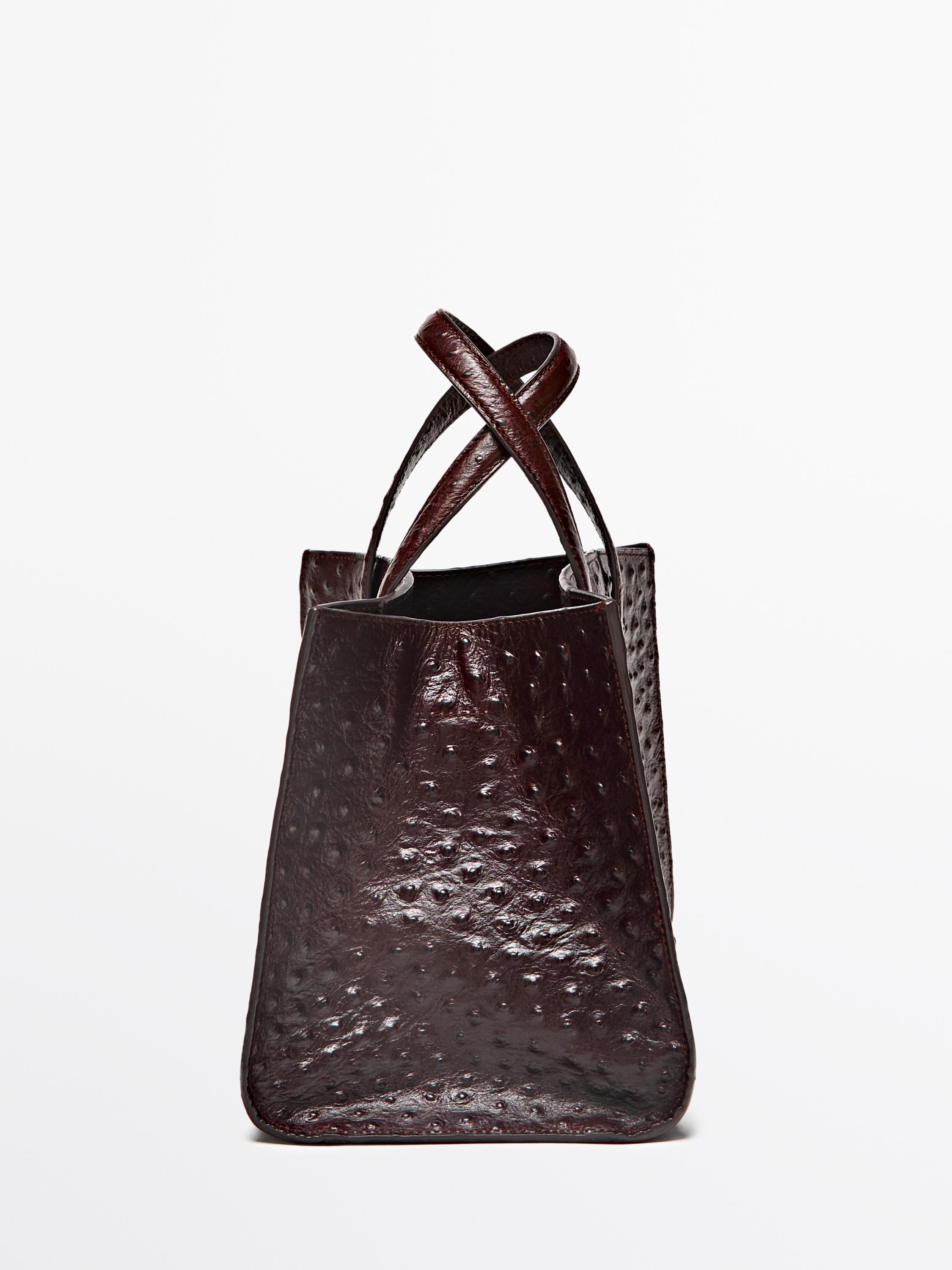 Textured leather mini MD ICON bag